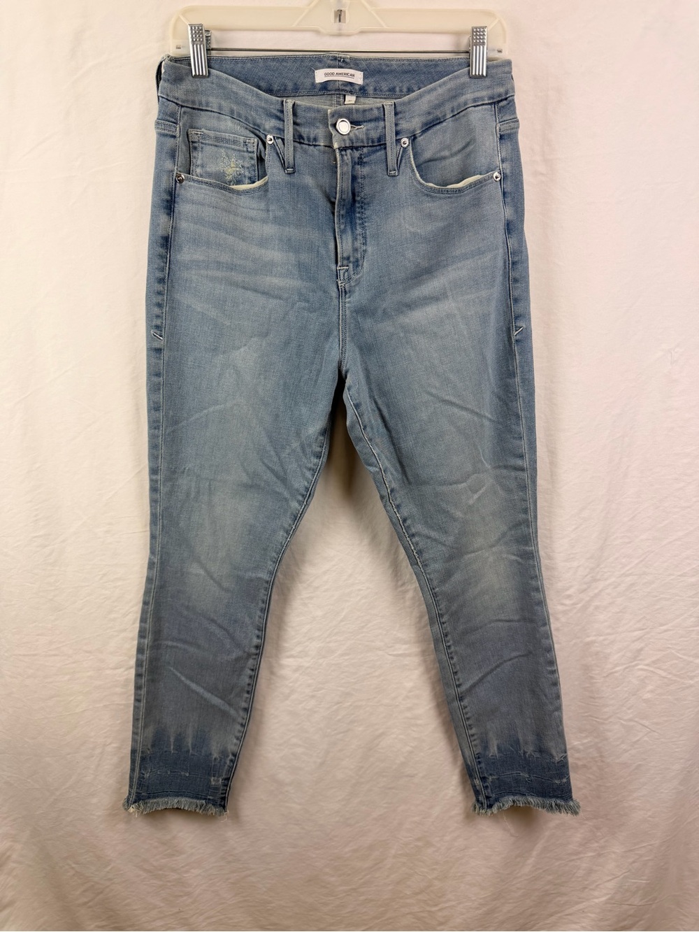 Good American Women's Jeans Sz 14/32 Light Blue Denim Jeans - Picture 2 of 13